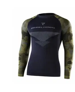 Pánske termo tričká s dlhým rukávom Moto thermo tričko Rebelhorn Freeze Jersey LS čierna-kamufláž - XS