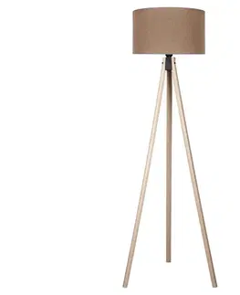Lampy   - Stojacia lampa 1xE27/60W/230V hnedá/béžová 
