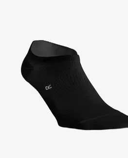 ponožky Ponožky na fitness a kardio členkové 3 páry čierno-biele s potlačou