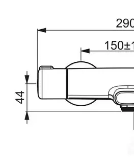 Kúpeľňové batérie HANSA - Micra Termostatická vaňová batéria nástenná, chróm 58162171
