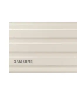 Pevné disky externé Samsung SSD disk T7 Shield, 2 TB, USB 3.2, béžová