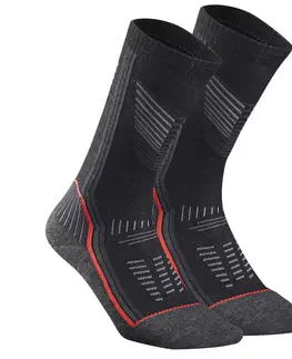 ponožky Hrejivé ponožky na turistiku SH900 Mountain vysoké 2 páry