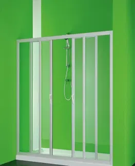 Sprchovacie kúty HOPA - Sprchové dvere MAESTRO CENTRALE - Farba rámu zásteny - Plast biely, Rozmer A - 150, Smer zatváranie - Univerzálny Ľavé / Pravé, Výplň - Polystyrol 2,2 mm (acrilico), Výška - 185 BSMAC15P