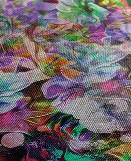 Abstraktné obrazy Obraz pestrofarebné kvety