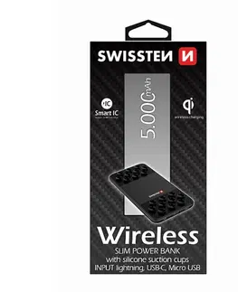 Powerbanky Swissten Wireless Slim Power Bank 5.000 mAh 22013930