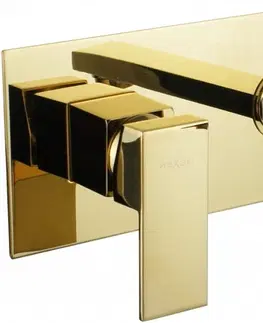 Kúpeľňové batérie MEXEN - Cube umývadlová batéria pod omietku zlato 73115-50