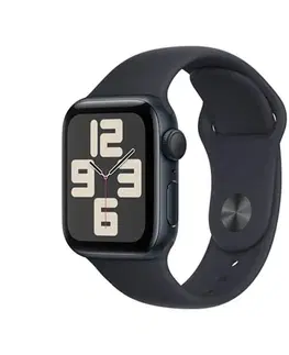 Inteligentné hodinky Apple Watch SE GPS 44mm polnočná , hliníkové puzdro so športovým remienkom polnočná - ML MRE93QCA