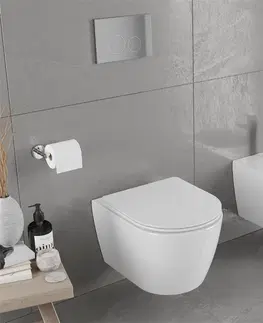 Záchody MEXEN/S - Carmen Závesná WC misa vrátane sedátka s slow-slim, duroplast, biela 30880400