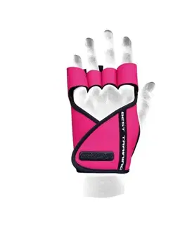 Rukavice na cvičenie Chiba Dámske fitness rukavice Lady Motivation Pink  XS