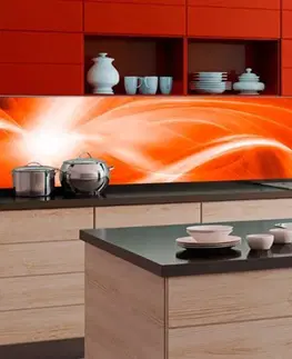 Tapety Samolepiaca fototapeta do kuchyne oranžový abstrakt