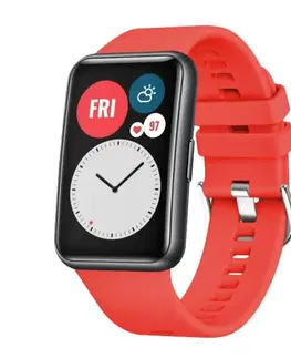 Príslušenstvo k wearables FIXED Silikónový remienok pre Huawei Watch FIT, červený FIXSSTB-1054-RD