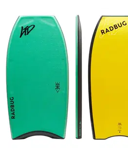 vodné športy Bodyboard 900 limitovaná edícia zeleno-žltý