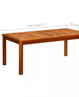 Záhradné stoly Záhradný konferenčný stolík akácie Dekorhome 110x110x45 cm