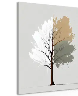 Obrazy stromy a listy Obraz minimalistický viacfarebný strom