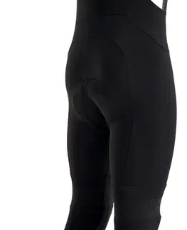 nohavice Pánske cyklistické zimné nohavice Racer hrejivé čierne