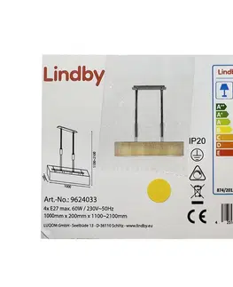 Svietidlá Lindby Lindby - Luster na lanku MARIAT 4xE27/60W/230V 