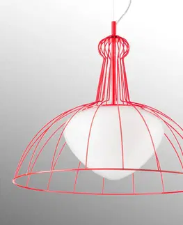 Závesné svietidlá Siru Červená dizajnová závesná lampa Lab made in Italy