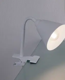 Stolové lampy s klipom Paulmann Paulmann Vitis upínacia lampa, biela