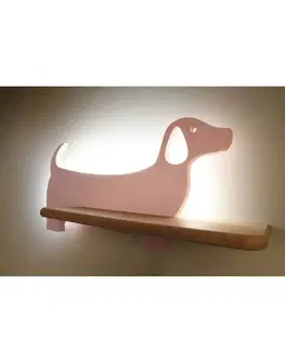 Osvetlenie Detská lampička DOG LED Candellux Ružová