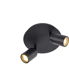 Bodove svetla Smart Modern bodová čierna vrátane GU10 2-svetlo IP44 - Ducha
