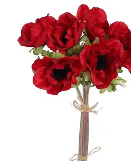 Kvety Umelý zväzok Vlčieho maku červená, 28 cm 