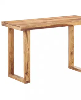 Jedálenské stoly Jedálenský stôl masívne drevo Dekorhome 140x70x76 cm