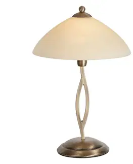 Stolové lampy Steinhauer Stolná lampa Capri výška 45 cm krém/bronz