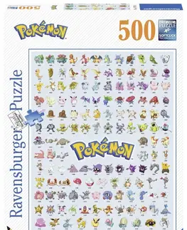 Hračky puzzle RAVENSBURGER - Prvých 151 Pokémonov 500 Dielikov