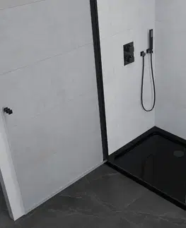 Vane MEXEN/S - Pretória sprchovací kút 100x70, transparent, čierna + sprchová vanička vrátane sifónu 852-100-070-70-00-4070B