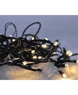 Vianočné dekorácie Vianočná LED reťaz vonkajšia, teplá biela 50 m, Solight 
