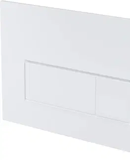 Záchody DEANTE Podstavný rám, pre závesné WC misy + SLIM tlačidlo bílé  + WC INVENA PAROS  + SEDADLO CST_WC01 A51P RO1