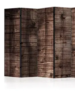 Paravány Paraván Dark Brown Boards Dekorhome 225x172 cm (5-dielny)