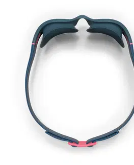 plávanie Plavecké okuliare Soft číre sklá najväčšia veľkosť modro-ružové