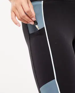 nohavice Dievčenské legíny S500 s vysokým pásom a vreckom čierne
