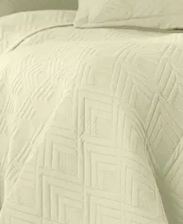 Prikrývky na spanie AmeliaHome Prehoz na posteľ Ophelia béžová, 220 x 240 cm