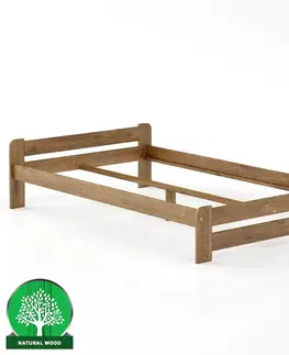 Drevené postele Posteľ borovica LK099–120x200 dub