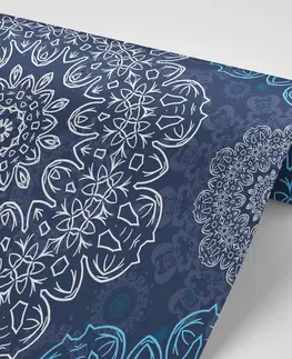 Samolepiace tapety Samolepiaca tapeta modrá Mandala s abstraktným vzorom