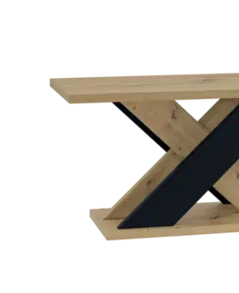 Konferenčné stolíky SAXO konferenčný stolík, dub Artisan / čierna