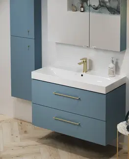 Kúpeľňový nábytok CERSANIT - Zrkadlová skrinka LARGA 40 modrá S932-011