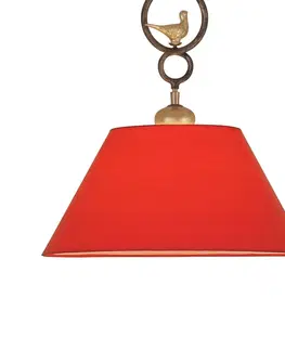 Závesné svietidlá Menzel Menzel Provence Chalet – závesná lampa červená