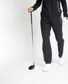 nohavice Pánske golfové nohavice do dažďa RW500 čierne