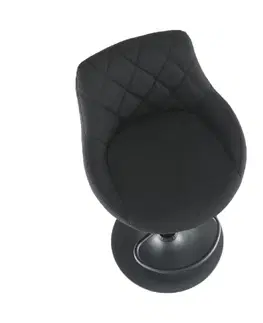 Barové stoličky Barová stolička, látka čierna/čierna, TERKAN