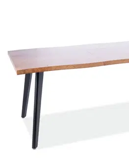 Jedálenské stoly PRANDA jedálenský stôl 150/210/x90 dub artisan/čierny