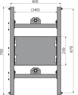 Kúpeľňa Alcadrain Montážny rám do sadrokartónovej konštrukcie pre podomietkovú batériu A117PB A117PB