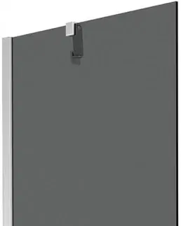 Sprchové dvere MEXEN/S - Next vaňová zástena FIX 60 x 150 cm, grafit, chróm 895-060-000-00-40-01