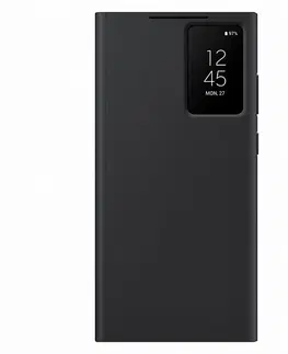 Puzdrá na mobilné telefóny Knižkové puzdro Smart View Wallet pre Samsung Galaxy S23 Ultra, čierna EF-ZS918CBEGWW