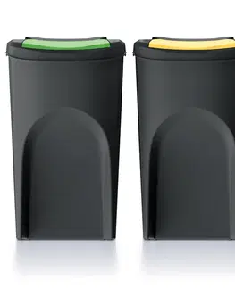 Odpadkové koše NABBI IKWB35S3 odpadkový kôš na triedený odpad (3 ks) 35 l čierna / kombinácia farieb