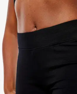 fitnes Dámske šortky na fitness Slim 500 čierne