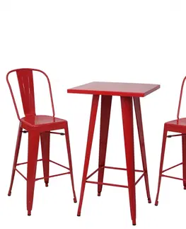 Barové stoličky Barový stôl HWC-A73 Sivá