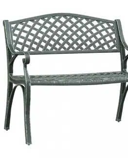 Záhradné lavice Záhradná lavica 102 cm liaty hliník Dekorhome Bronzová